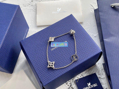 熱款直購#施華洛世奇 SWAROVSKI 純銀 水晶 手鍊 手環 飾品 附盒提袋 雪花 英文字母Logo