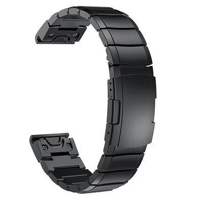 gaming微小配件-佳明錶帶適用於Garmin Fenix 3 5 5X  5S輕鬆快速安裝更換智能手錶豪華不銹鋼20 22 26mm-gm