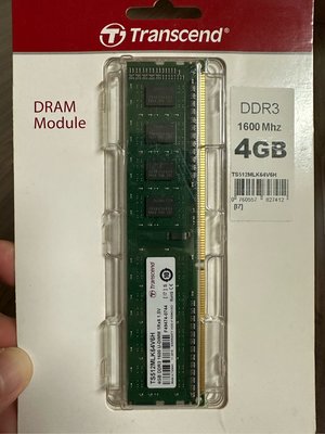 創見DDR3 1600 4G記憶體 全新未拆終身保固