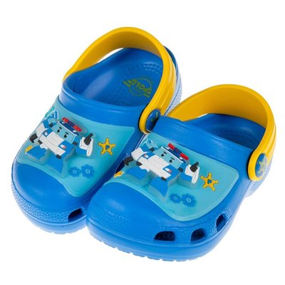 童鞋(15~20公分)POLI救援小英雄波力藍色立體電燈兒童布希鞋B0A036B