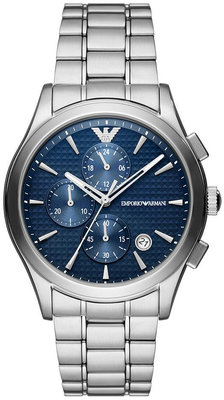 EMPORIO ARMANI 亞曼尼 紳男計時手錶-(藍) AR11528 /42mm