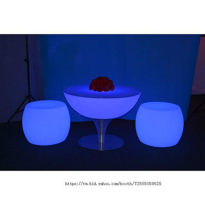LED發光圓凳酒吧遙控裝飾圓鼓凳戶外發光家具椅子夜店圓凳吧椅