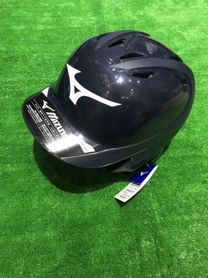 棒球世界全新Mizuno美津濃 硬式棒壘球用打擊頭盔特價深藍色380434