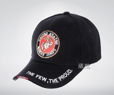 [01] 美國 海軍陸戰隊 棒球帽 黑(生存遊戲 cosplay 角色扮演 軍帽 小帽 偽裝帽 鴨舌帽 登山 防曬 旅遊