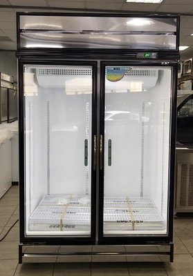 冠億冷凍家具行 台灣製瑞興冷藏展示冰箱/玻璃冰箱/冷藏冰箱/雙門960L/(RS-S2003)黑框版本