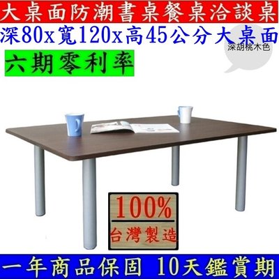 台灣製造-大桌面和室桌【全新品】電腦桌-筆電桌-茶几桌-工作桌-矮腳桌-餐桌-書桌-邊桌-TB80120BL-深胡桃木色