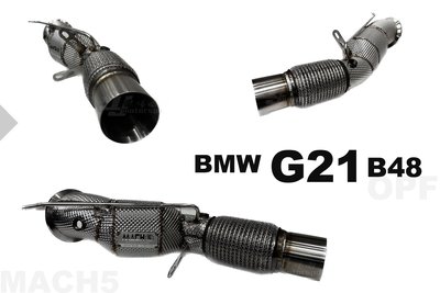 小傑-新 寶馬 BMW G21 320 B48  Mach5 高流量 當派 200鉬 OPF Downpipe 直管式