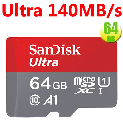 SanDisk 64GB 64G microSDXC【Ultra 140MB/s】SDSQUAB-064G 手機記憶卡