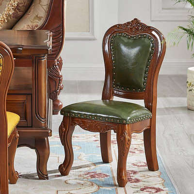 【現貨精選】美式小凳子靠背家用客廳沙發實木雕花茶幾凳兒童小椅子矮凳換鞋凳