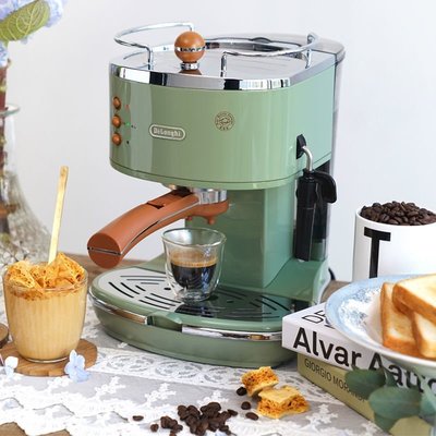 【超夯】Delonghi/德龍eco310半自動咖啡機早餐三件套復古系列