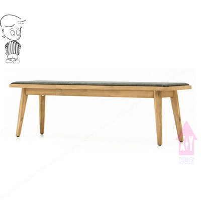 【X+Y】艾克斯居家生活館           餐桌椅系列-絲帕 4.3尺原木本色圓角長椅凳.餐椅.相思木實木.摩登家具