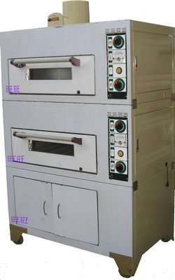旺旺食品機械(台灣製造)-二層二盤(白鐵面/內殼鍍鋁) 瓦斯烤箱  *附數字計時器
