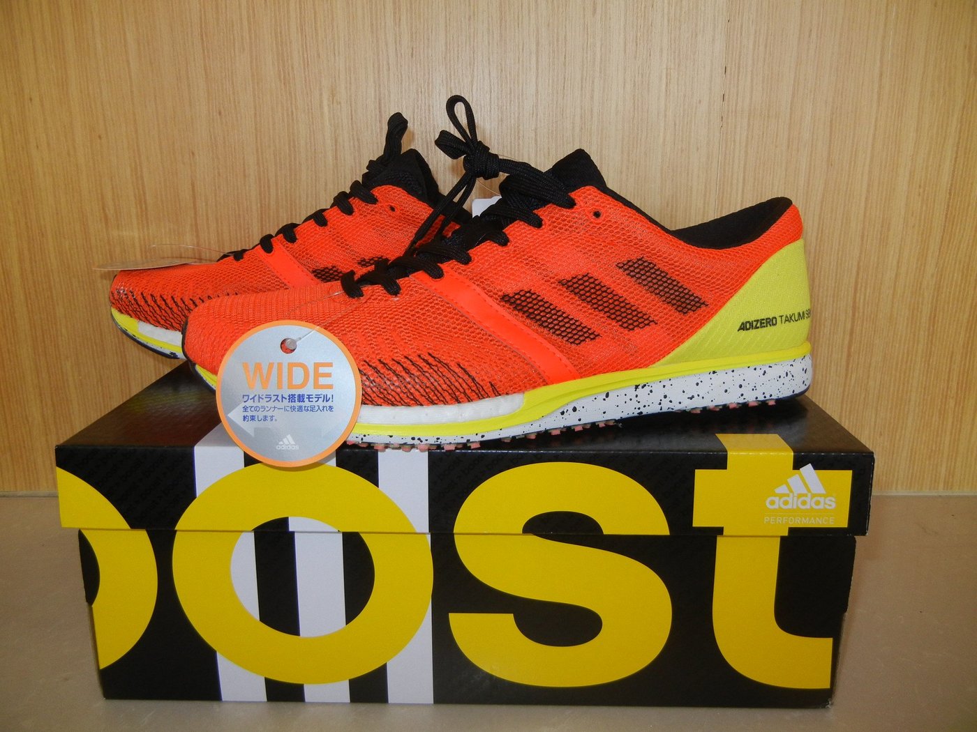 adidas adizero Takumi Sen boost 5 wide 27.5CM 2E寬楦路跑鞋