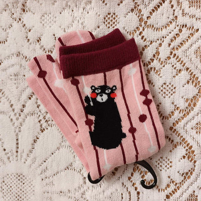 日本熊本熊 粉紅色 少女襪 2指 兩趾襪 分指襪
