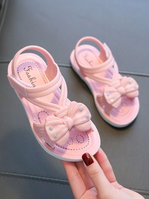 特賣- 巴柆韓系女童涼鞋潮洋氣小中大童女孩學生寶寶涼鞋夏季新款公