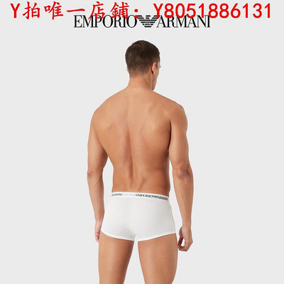 內褲EMPORIO ARMANI/阿瑪尼男士三條裝全棉平角Logo腰邊內褲套裝官方CK