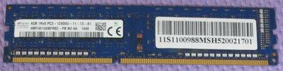 【寬版單面顆粒】SK hynix 海力士 DDR3 1600 4G 桌上型記憶體  使用正常的二手良品 (個人保固七日)