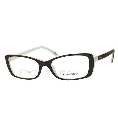 Tiffany &amp; Co. 光學眼鏡 亮黑 內藍 鑰匙孔配飾 TF2095 8055
