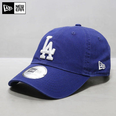 UU代購#NewEra鴨舌帽Casual Classic軟頂大標LA道奇隊MLB棒球帽潮牌藍色