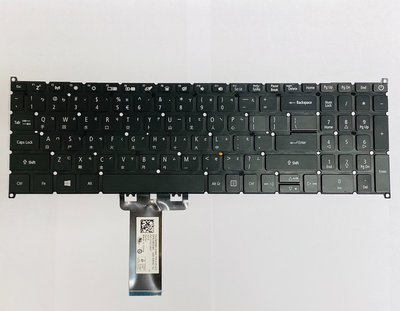 全新 ACER 宏碁 鍵盤 A715-41 A715-74G A715-54G A715-75G N17C2 背光白字