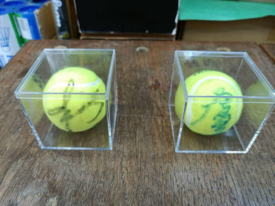 *總統體育*(自取可刷國旅卡)正方 厚透明 網球 棒球 壘球 簽名球 收納 收藏 展示 盒 塑膠盒