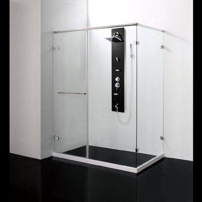 《振勝網》HCG 和成衛浴 精緻型 無框 L型 淋浴拉門 一字二片+固定片 淋浴門 / 8mm 強化清玻璃 / SR2W