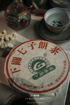 中國 雲南下關 2004年 FT 8623-3+1 生茶 鐵餅 普洱茶