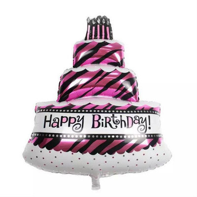 兒童生日氣球 卡通鋁膜氣球 三層中號蛋糕氣球 派對party裝飾氣球 佈置禮品氣球 兒童生日氣球滿299起發