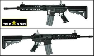 生存遊戲首選單連發KWA新版M4A1步槍SR10戰術魚骨海豹伸縮托電動槍+320連金屬鏈式彈夾