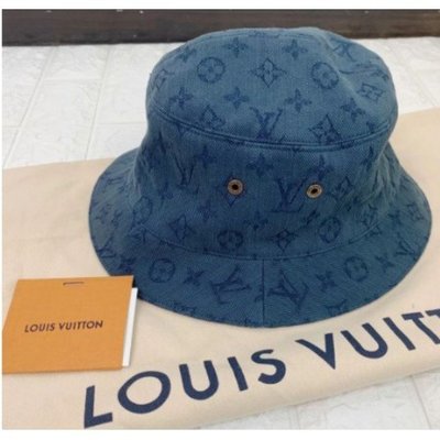 【二手】LV LOUIS VUITTON MONOGRAM DENIM 牛仔 漁夫帽 帽子 雙面 MP2440