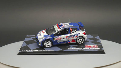 ixo 1:43 Peugeot 207 S2000 WRC 2009標致拉力賽合金汽車模型