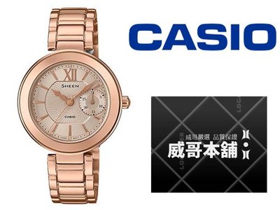 【威哥本舖】Casio台灣原廠公司貨 SHE-3050PG-7A Sheen系列 施華洛世奇鑽 SHE-3050PG