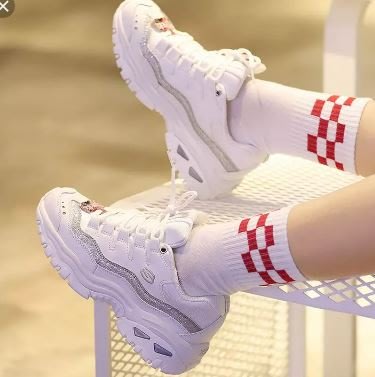 安安精品保證正品～SKECHERS D'Lites -女鞋新款熊貓鞋運動舒適跑步休閒鞋13415-WSL