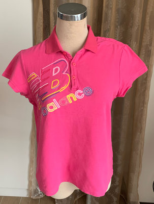 *金牛座*NEW BALANCE專櫃蜜桃粉色漂亮字母短袖上衣—160公分--99元起標