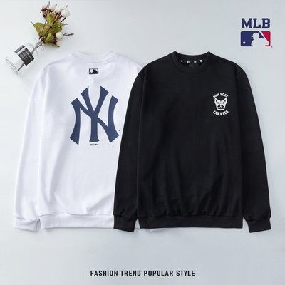 【熱賣精選】 MLB NEW YORK NY系列長T mlb長袖T恤 紐約洋基隊 韓版毛圈衛衣 休閒百搭 男女同款