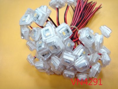 【全冠】DC3~4.2V 超亮 白光 LED帶線小燈泡 燈珠 LED貼片 發光二極體 鋰電池可用(VN4291)