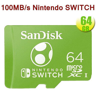 SanDisk 64G 64GB microSD【Nintendo SWITCH】microSDXC SD 100MB/s U3 SDSQXAO-064G