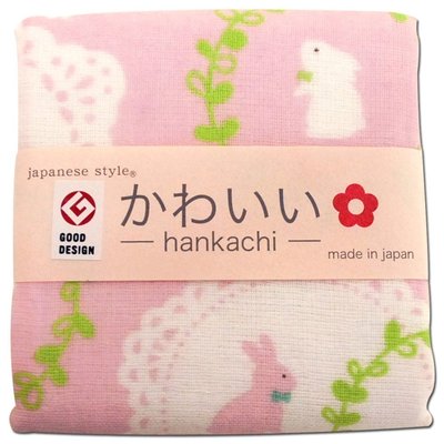JK-3558 日本紗布方巾 仕女手巾手帕 童巾 30X30CM 童話兔
