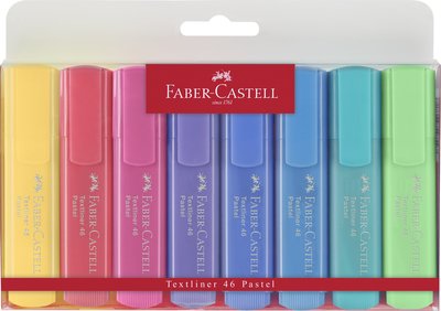德國Faber-Castell療癒扁頭螢光筆(8色入)