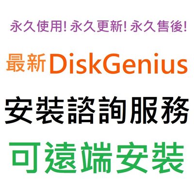 DiskGenius Professional 資料救援/恢復、磁碟分割管理軟體 英文、簡體中文 永久使用 可遠端安裝