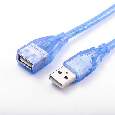 TT  純銅透明藍色USB延長線 1.5米USB公對母A/F數據線 w1099-200602[388656]