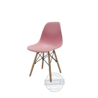 【Decker • 德克爾家飾】Nordic 北歐簡約風格 實木腳 經典設計 書房餐廳 DSW餐椅 - 粉
