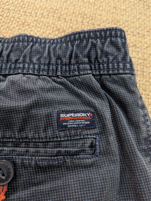 Superdry 藍色重磅短褲 休閒短褲 工作短褲 M號