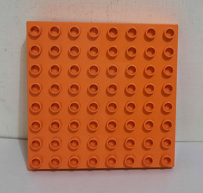 LEGO 樂高 DUPLO 得寶 積木 8x8 厚橘色底盤/底板/底座