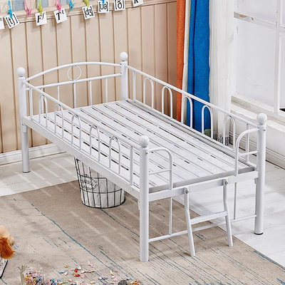 拼接鐵藝兒童床寶寶邊床帶護欄加寬童床單人床小床男孩女孩嬰兒床~定金