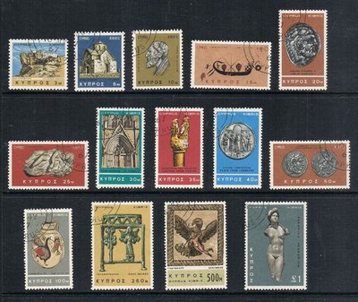 【雲品1】塞浦路斯Cyprus 1966 Sc 278-291 set of 14 FU 庫號#BF502 65585