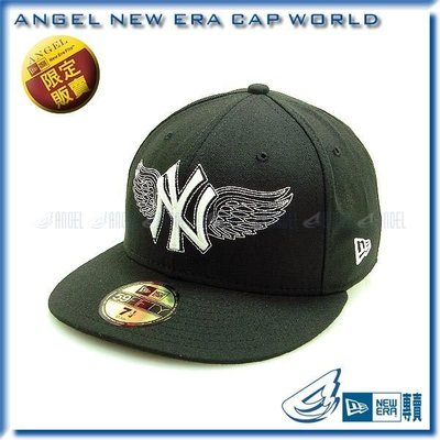 NEW ERA【ANGEL SHOP】 MLB 紐約洋基 AIR WING EXCLUSIVE 黑底白 59FIFTY 訂製帽 東岸 街頭