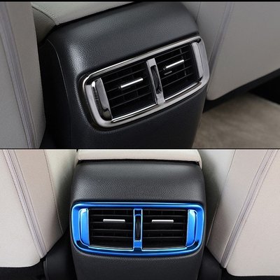 [酷奔車品]HONDA CRV 5代 5.5代 不鏽鋼 中央扶手箱 後排出風口裝飾框 武鋼黑 藍色 銀色本田 CRV5 CRV5.5