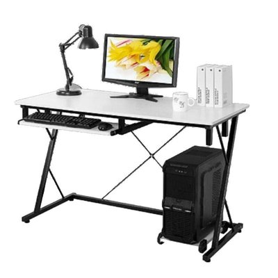 (限宅)鋼管電腦桌120X58CM(免運)工作桌(附同色主機架)辦公桌 置物桌 書桌【AO130】
