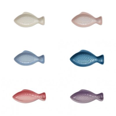 Le Creuset 瓷器鮮魚盤(小) 海岸藍/蛋白霜/貝殼粉/水手藍/淡粉紫/藍鈴紫/櫻花粉 特價580元